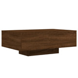 Coffee Table with LED Lights Brown Oak 85x55x31 cm 836615