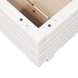 Garden Planter White 40x40x26.5 cm Solid Wood Pine 847289