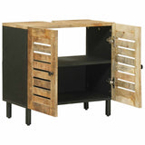 Sink cabinet Brown and Black 62 x 33 x 58 cm Solid Mango Wood 4018863