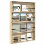Magazine Rack 2 pcs Sonoma Oak 100 x 12 x 70 cm Engineered Wood 890855