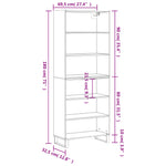 Highboard Concrete Grey 69.5x32.5x180 cm Engineered Wood 3189601