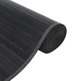 Rug Rectangular Grey100x500 cm Bamboo 376964