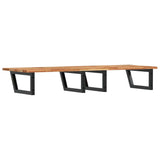 Basin Shelf Wall Mounted Steel and Solid Wood Acacia 3302847