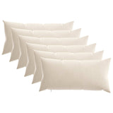Throw Pillow 6 pcs HEERLEN Cream 40 x 80 cm Chenille Fabric 925796