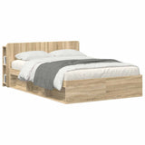 Headboard Cabinet with Storage Sonoma Oak Engineered Wood 8001212