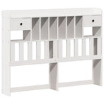 Bookcase Bed without Mattress White 140x200 cm Solid Wood Pine 3322797