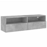 TV Wall Cabinet Concrete Grey 100x30x30 cm Engineered Wood 836888