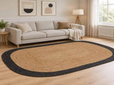 Area Rug Dark Grey 205 x 305 cm Jute 42010708