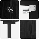 Highboard Black Oak 34.5 x 34 x 180 cm Engineered Wood 3416217