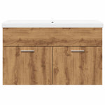 ZNTS 2 Piece Bathroom Furniture Set Artisan Oak Engineered Wood 3328584