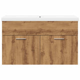 ZNTS 2 Piece Bathroom Furniture Set Artisan Oak Engineered Wood 3328584