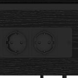 Bedside Cabinet Black Oak 41 x 28 x 76 cm Engineered Wood 859575