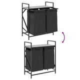 Laundry Basket 2 Compartments with Shelf Grey Sonoma 859068