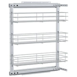 3-Tier Pull-out Kitchen Wire Basket Silver 47x15.5x55.5 cm 50968