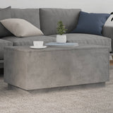 ZNTS Coffee Table with LED Lights Concrete Grey 90x50x40 cm 839878