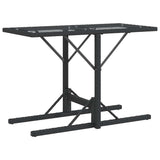 3 Piece Bistro Set with Cushions Black Poly Rattan 365063