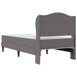 Bed Frame with Headboard Grey 90 x 190 cm Faux Leather 3415268