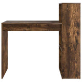 Desk with Shelf Smoked Oak 108 x 55 x 103.5 cm Engineered Wood 869462