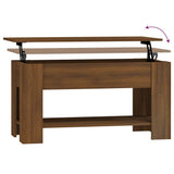 Coffee Table Brown Oak 101x49x52 cm Engineered Wood 819274