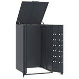Wheelie Bin Storage for Single Bin Anthracite 69x79x117 cm Steel 4008426