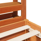 Bed Frame without Mattress Wax Brown 180x200 cm Super King Size Solid Wood Pine 3306374