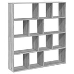 Book Cabinet Grey Sonoma 132x29x141.5 cm Engineered Wood 3310312