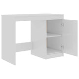 ZNTS Desk High Gloss White 140x50x76 cm Engineered Wood 3054786