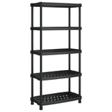 Storage Shelf 5-Tier Black 93.5x45.5x194.5 cm PP 4007261