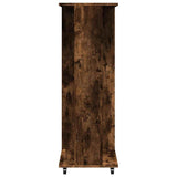 Wardrobe with Wheels Smoked Oak 102x38x110 cm Engineered Wood 848035