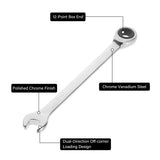 12PCS 72 Tooth Ratchet Spanner Set 8-19MM Fixed Head Combination Wrench Set Tool 80326408