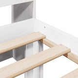 Bookcase Bed without Mattress White 90x190 cm Single Solid Wood Pine 3322783