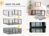 Steel Dog Whelping Box with Washable Whelping Pad, Wind-Resistant Cloth, for Small, Medium Dogs, 122 T3398P425271