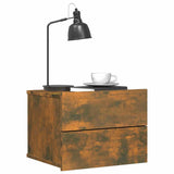 Bedside Cabinets 2 pcs Smoked Oak 40x30x30 cm Engineered Wood 815412