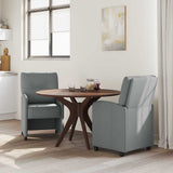 Dining Chairs with Wheels 2 pcs Light grey 57 x 67 x 95 cm 42017847