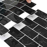Subway Tile 20 pcs Black Marble 30.5 x 30.5 cm 42021222