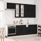 Kitchen Unit KALMAR 8 pcs Black Engineered Wood 3438194