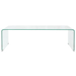 Coffee Table Tempered Glass 98x45x30 cm Clear 244189