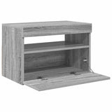TV Cabinet with LED Lights Grey Sonoma 60x35x40 cm 815680