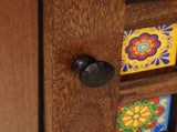 Highboard with Storage Walnut 40 x 33 x 110 cm Solid Mango Wood 4018253