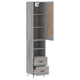 Highboard Grey Sonoma 34.5x34x180 cm Engineered Wood 3200239