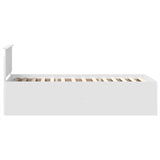 Bed Frame with Headboard White 90 x 190 cm Engineered Wood 3408613