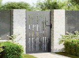 Garden Gate 85 x 175 cm Powder-coated steel Black Lockable 42015872