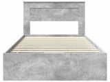 Bed Frame with Drawer Concrete Grey 90 x 190 cm Engineer Wood 3409875