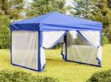 Folding Party Tent with Sidewalls Blue 2x2 m 93507