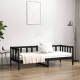 Day Bed without Mattress Black 80x200cm Solid Wood Pine 814688
