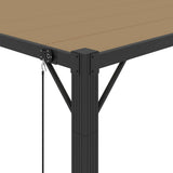 313928 Gazebo with Louvered Roof 3x4 m Taupe Fabric and Aluminium