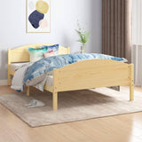 Bed Frame without Mattress Solid Pine Wood 120x200cm 322028