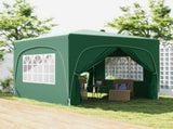 3 x 3m Pop-Up Gazebo Shelter, with Accessories - Dark Green T3398P317803