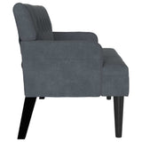 Chesterfield Bench Dark Grey 112 x 65.5 x 75 cm Velvet 42019287
