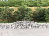 Arched Gabion Baskets 3 pcs 300x30x40/60 cm Galvanised Iron 3146468